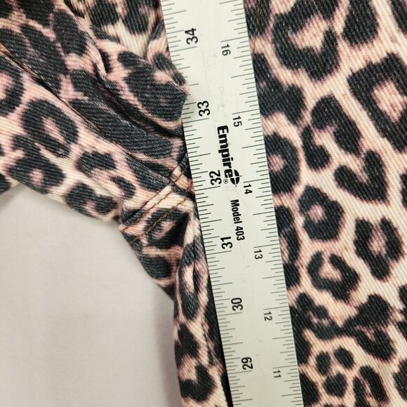 Pacsun Wide Leg Baggy Leopard Print Denim Pants Women's 31 Pacific Sunwear New - Picture 5 of 9